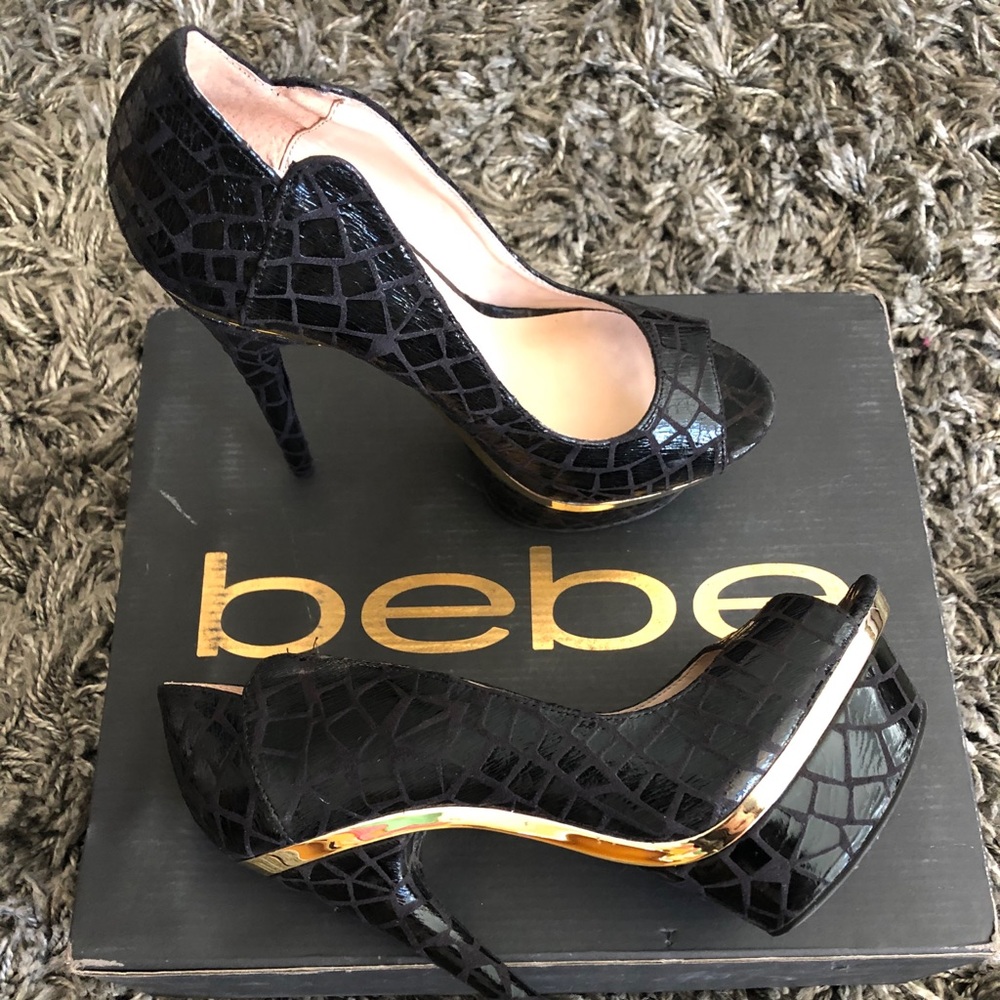 Bebe black heels